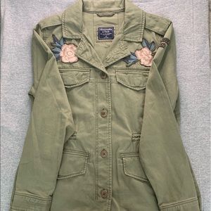 Army jacket, floral, Abercrombie and Fitch